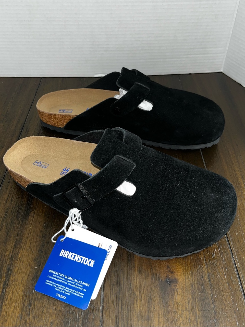 BIRKENSTOCK Boston BS Black Suede Leather / Men's Size 11 Fit Like a 12 (New)